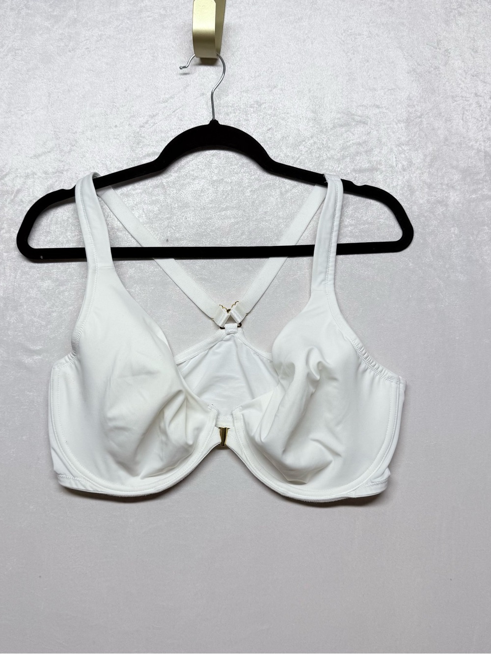 Delimira front fill closure White Underwire Comfort Bra with Back-Adjust Straps